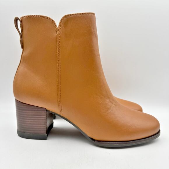 Sperry Womens Seaport Heel Bootie US 12M EU 43.5 Tan Leather NIB - Picture 3 of 13